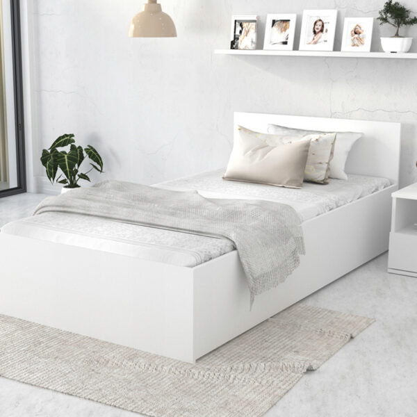 سرير ابيض ام دي اف – BED004